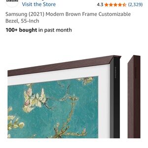 Samsung 55-Inch Modern Brown Frame TV